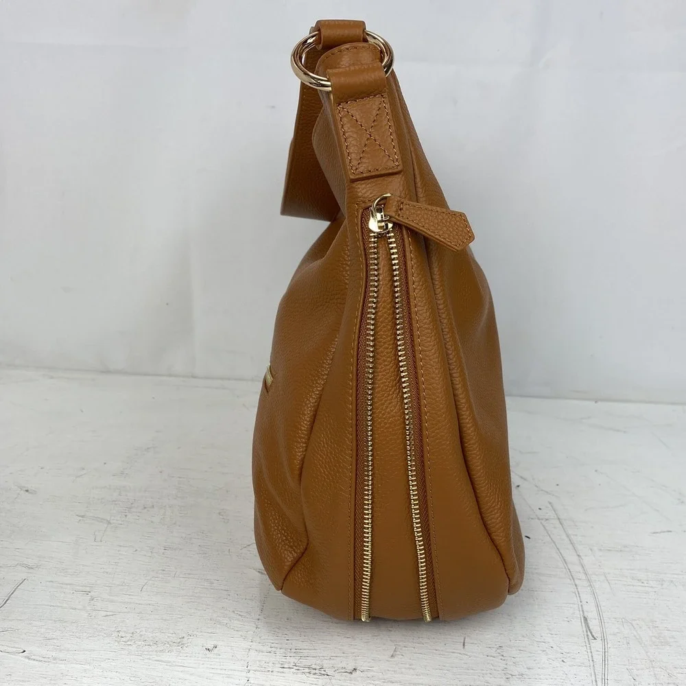 LAGGO Taylor Hobo Handbag British Tan Leather Shoulder Bag NEW